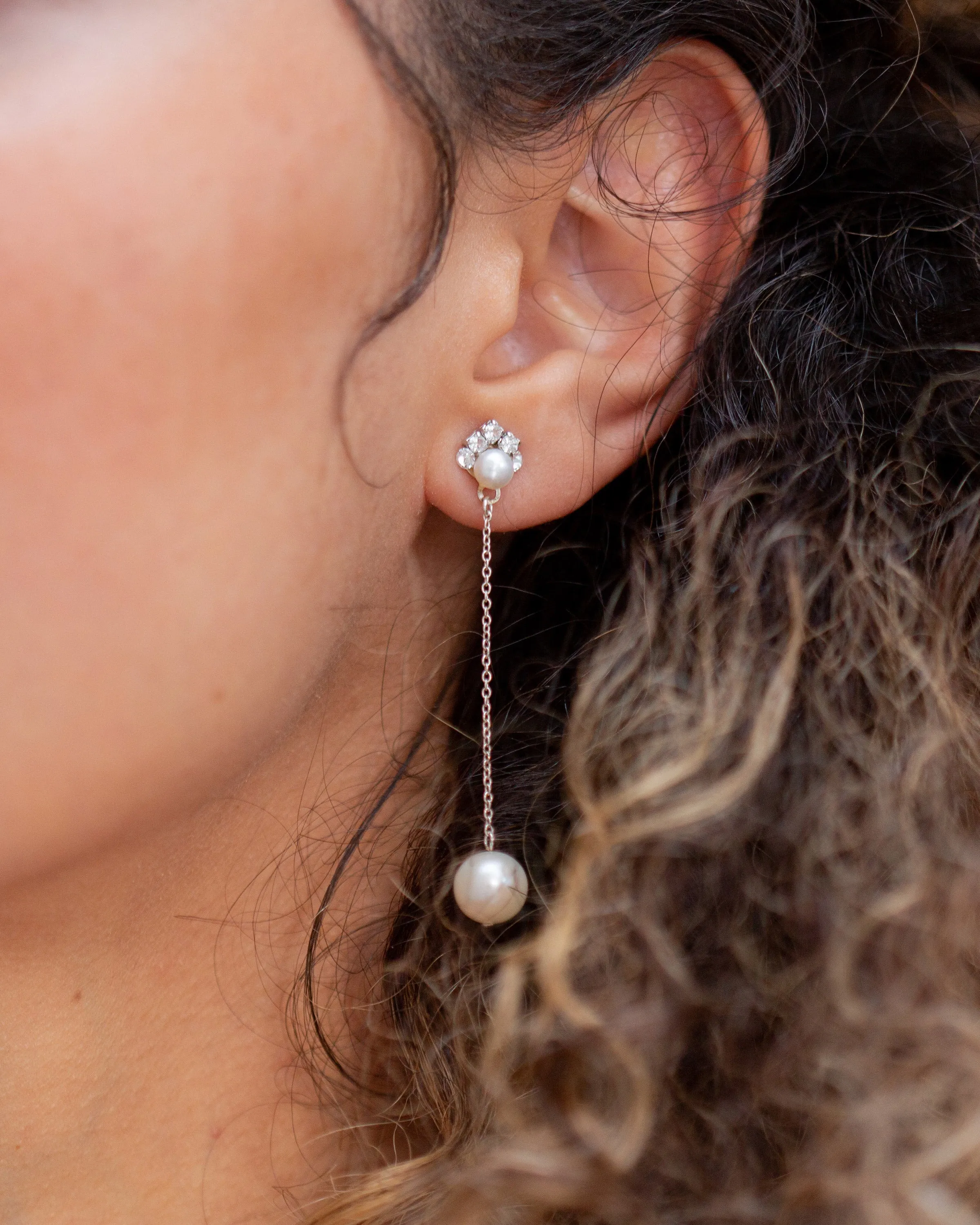 Moondrop Pearl Long Earrings