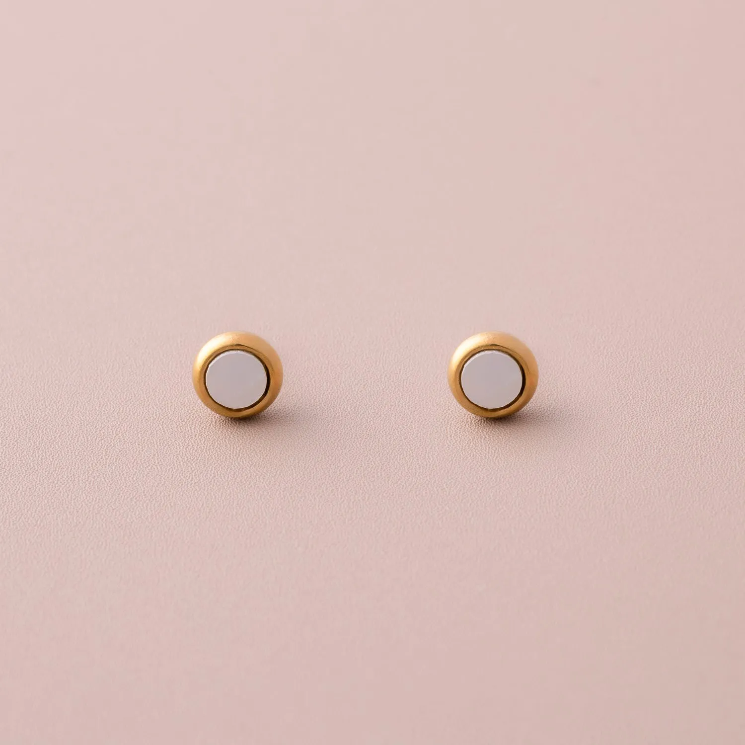 Mother of Pearl Dot Stud
