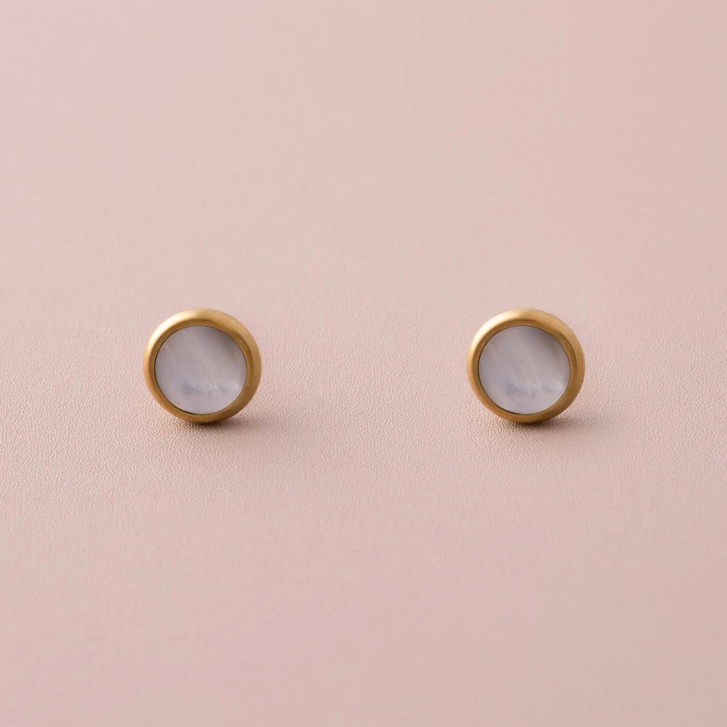 Mother of Pearl Dot Stud