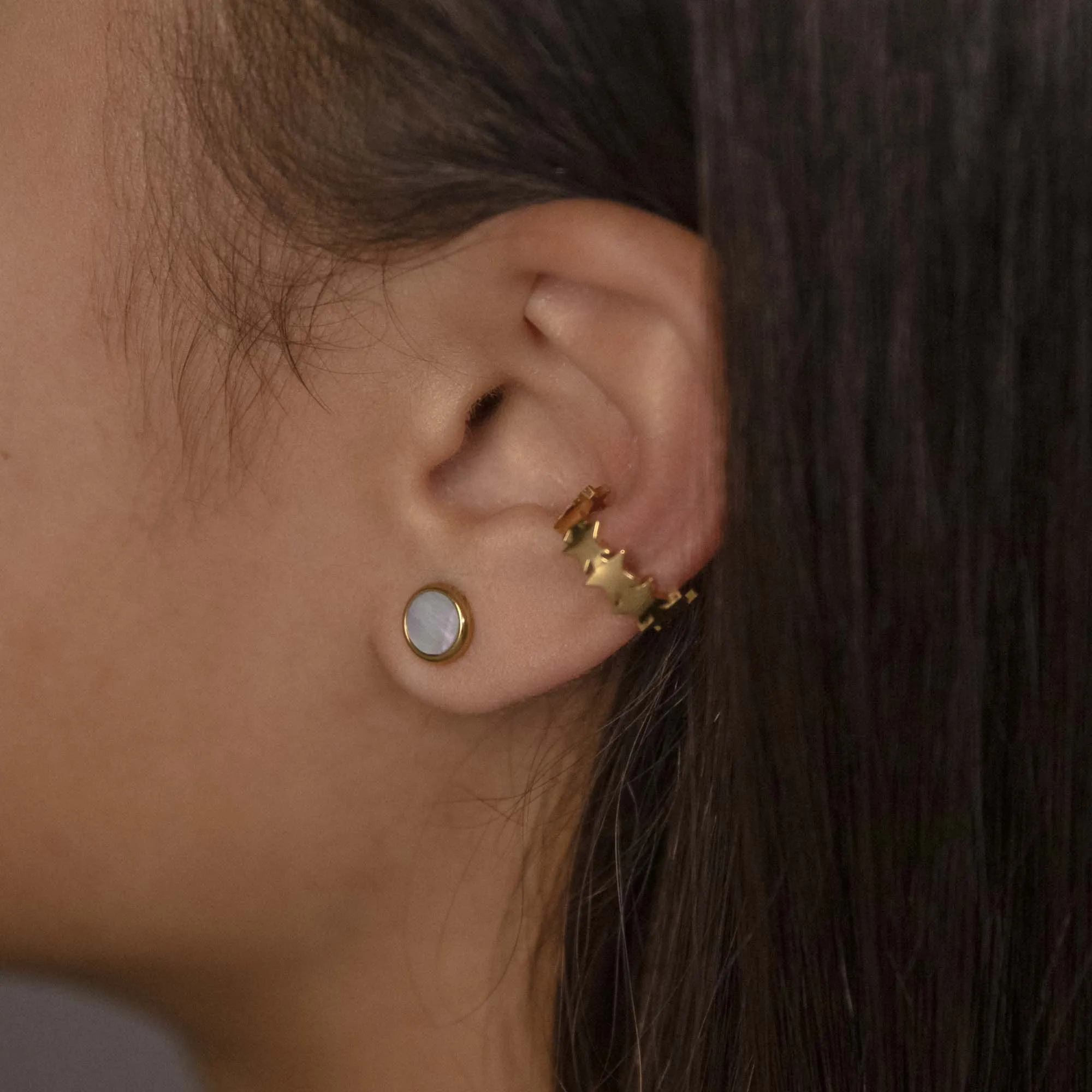 Mother of Pearl Dot Stud