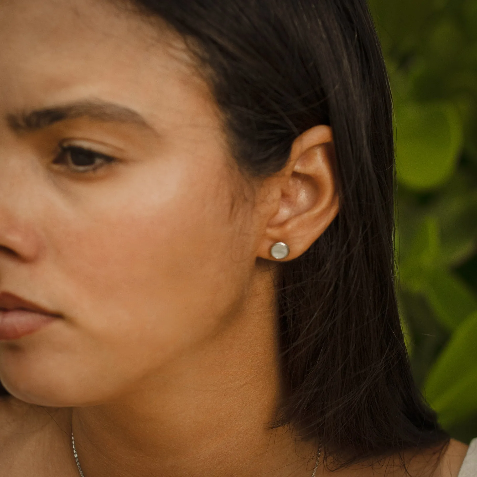 Mother of Pearl Dot Stud