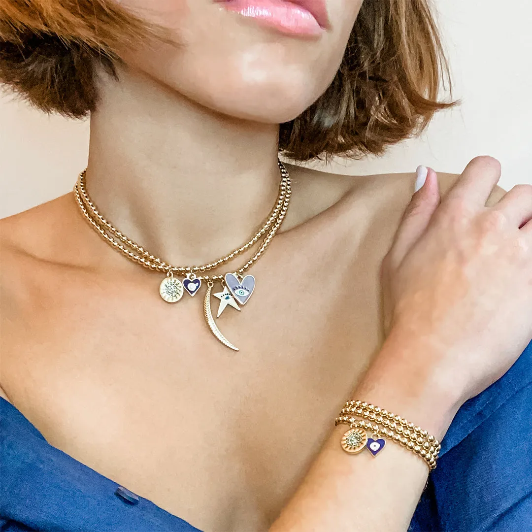 Multi Charm Bead Necklace