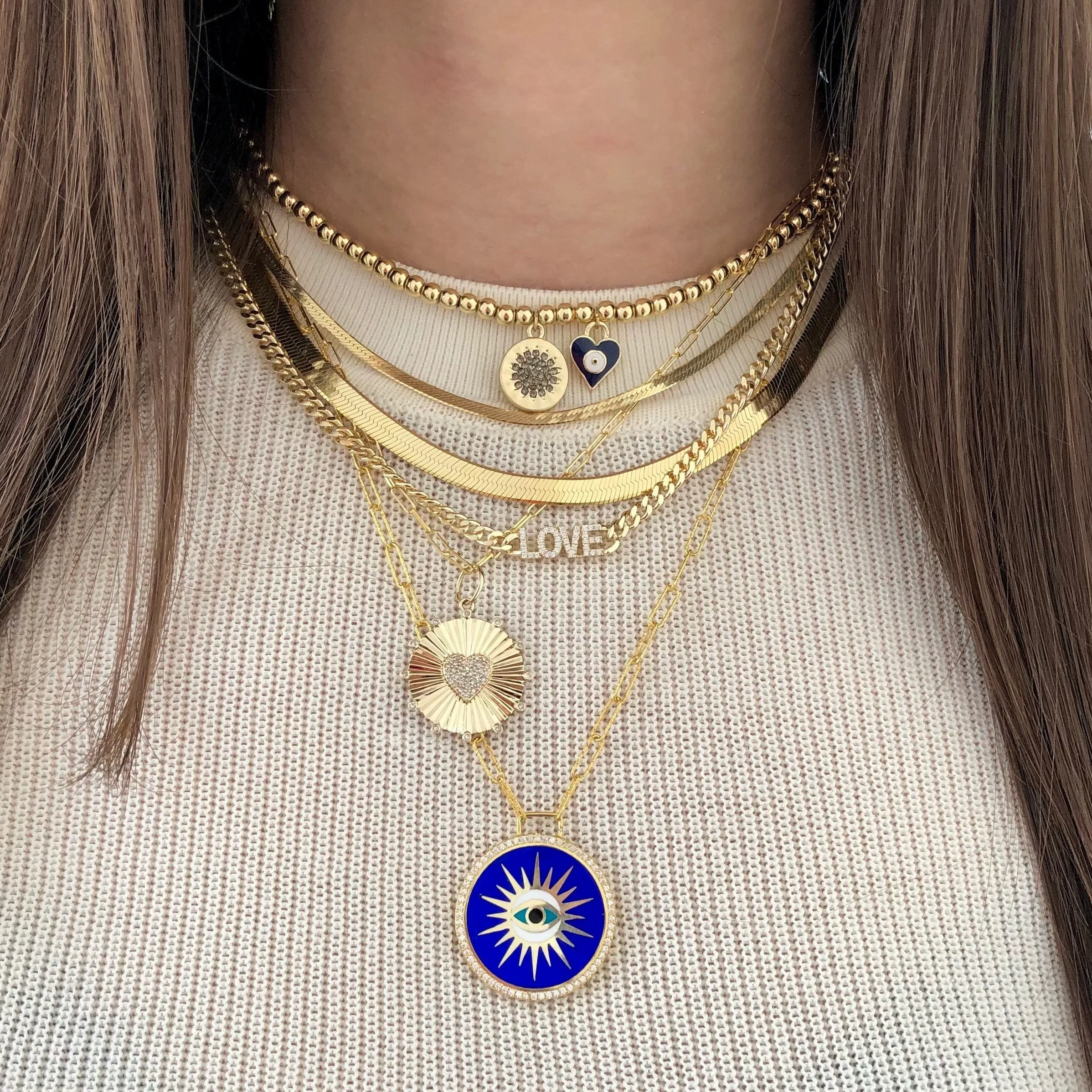 Multi Charm Bead Necklace