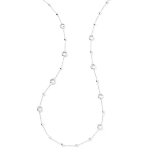 Multi Station Rock Crystal Necklace in Sterling Silver