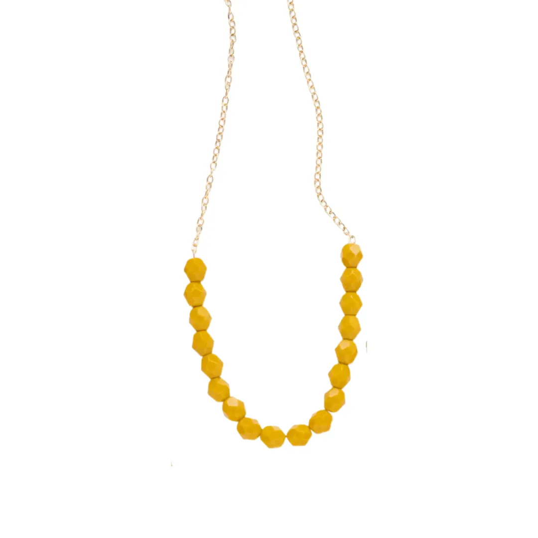 Mustard Bead Necklace