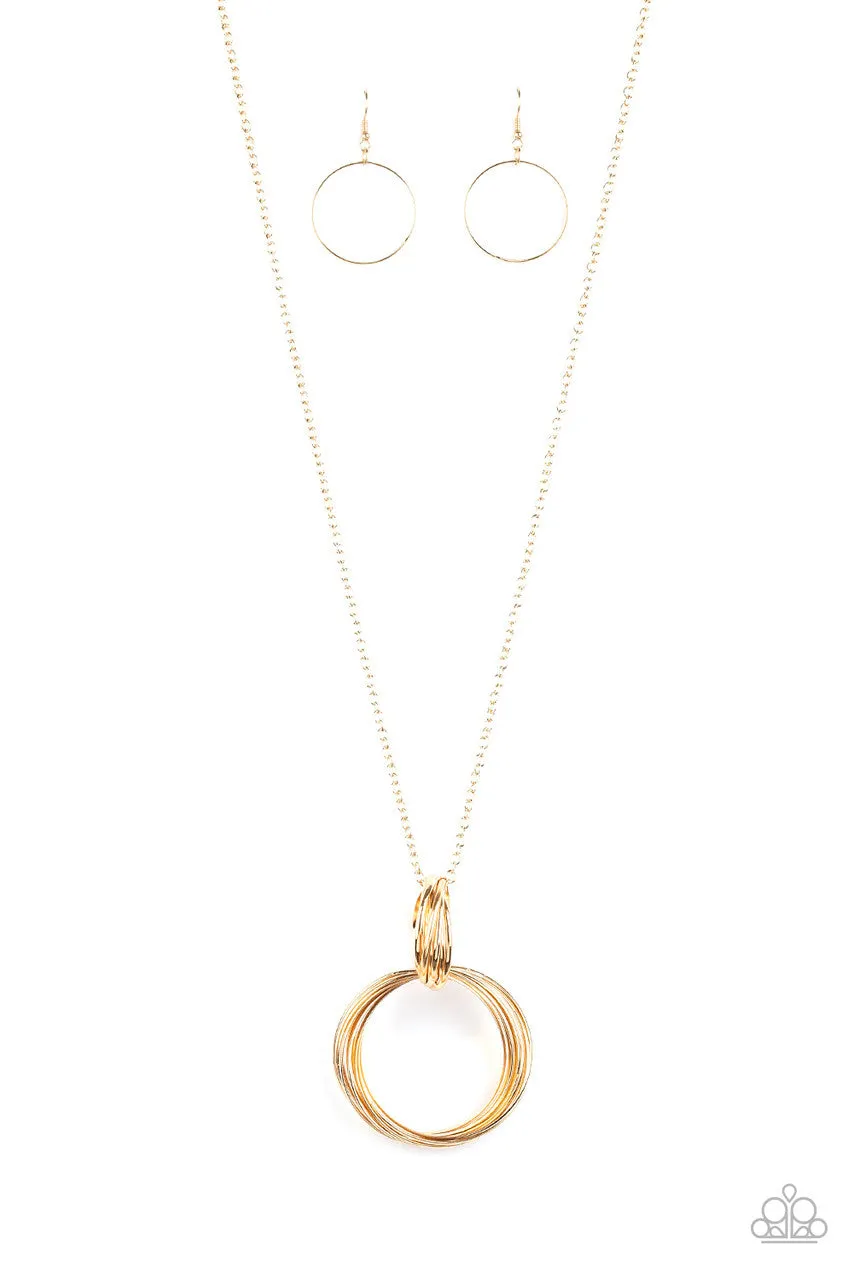 My Ears are Ringing Gold Paparazzi Necklace
