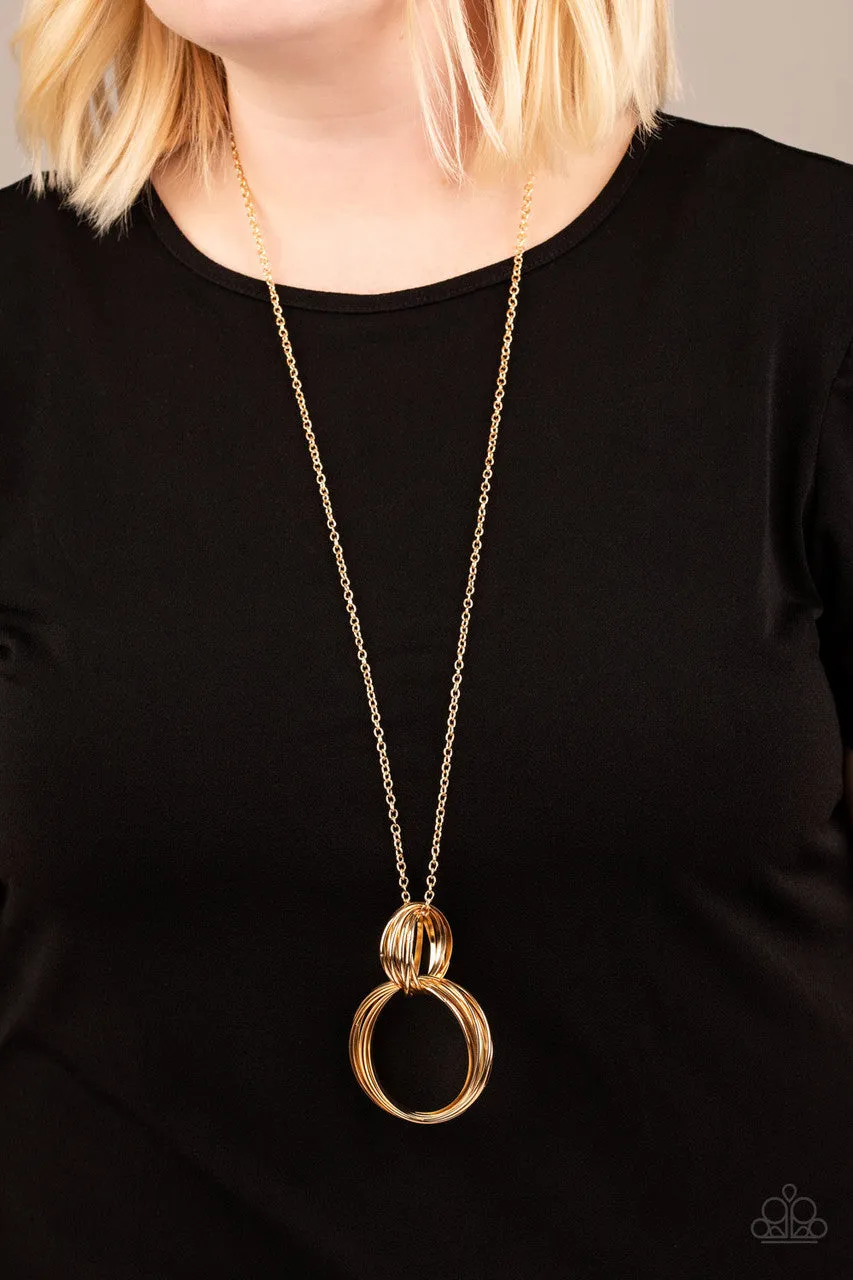 My Ears are Ringing Gold Paparazzi Necklace