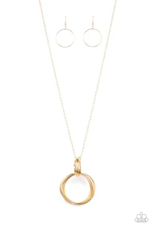 My Ears are Ringing Gold Paparazzi Necklace
