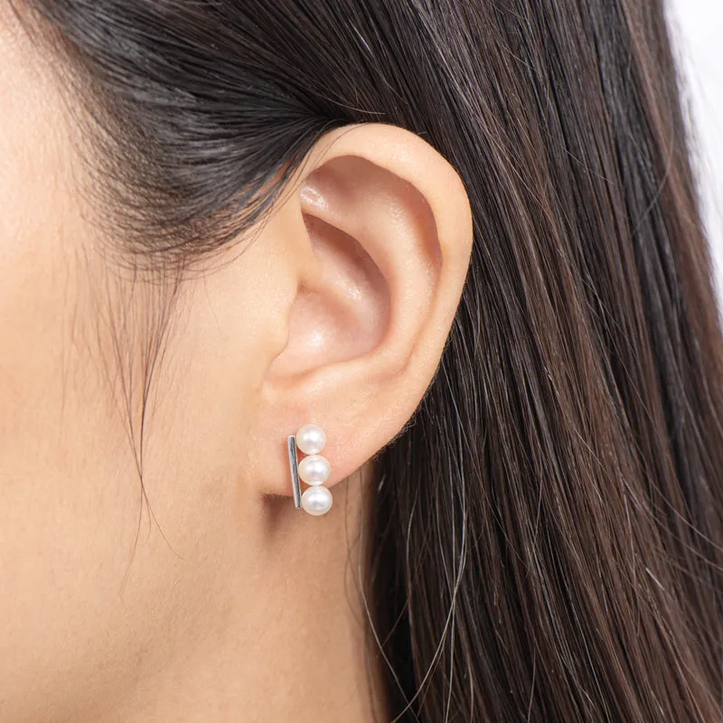 Natural Cultured Freshwater Pearl Stud Earrings