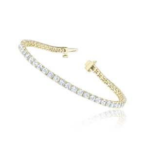 Natural Diamond Tennis Bracelet in 14k Yellow Gold (2 to 10 Ct. Tw.)