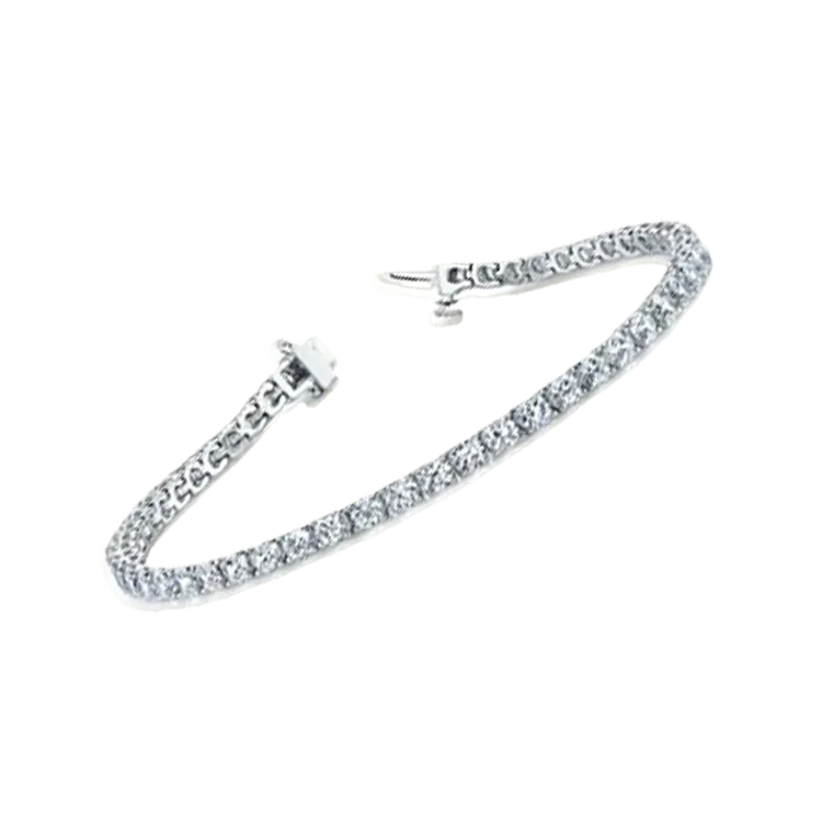 Natural Diamond Tennis Bracelet in 14k Yellow Gold (2 to 10 Ct. Tw.)