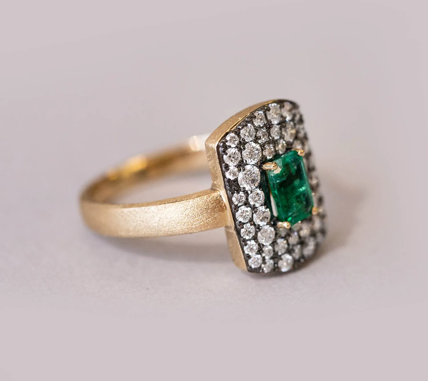 Natural Green Emerald Ring
