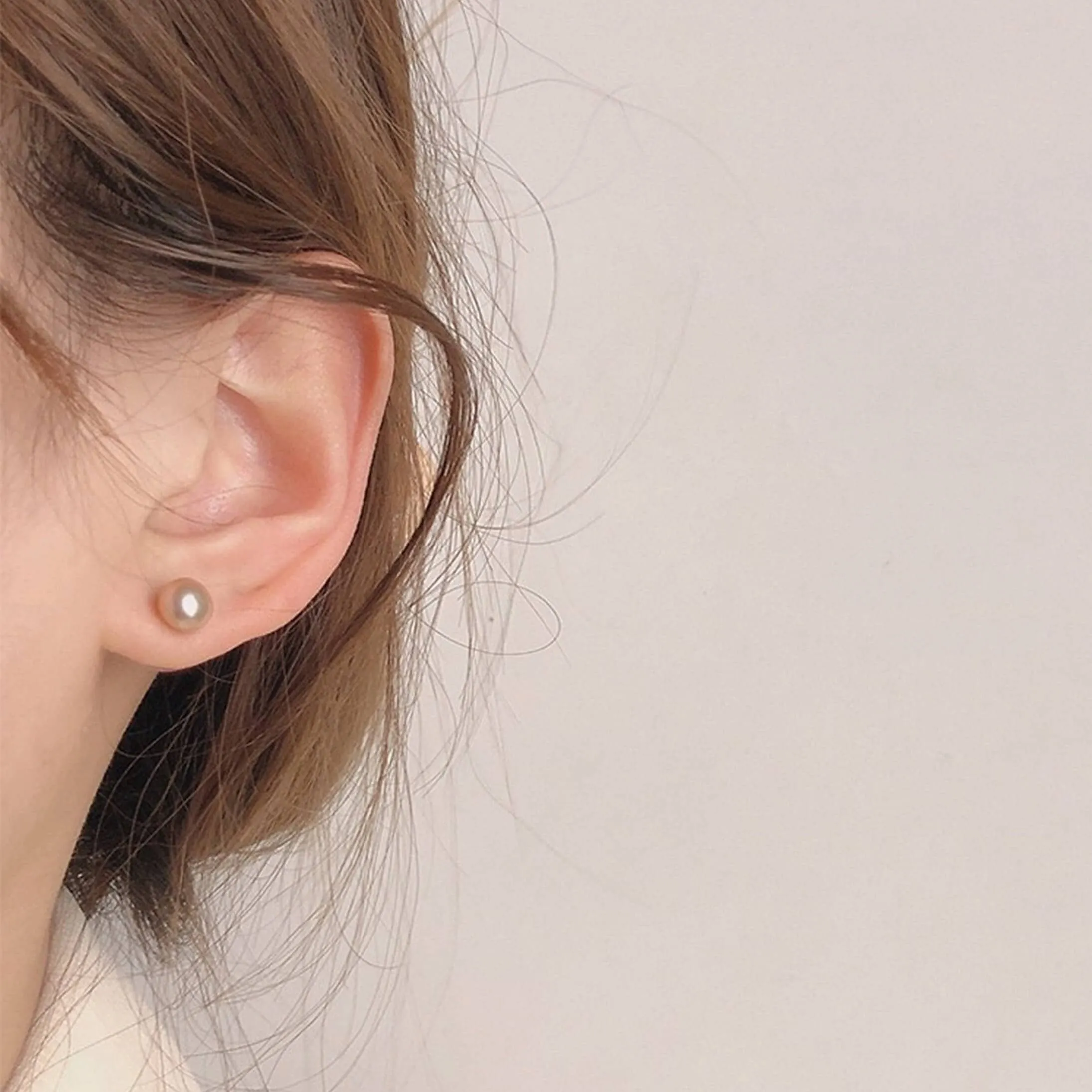 Natural Pink Pearl Everyday Simple Stud