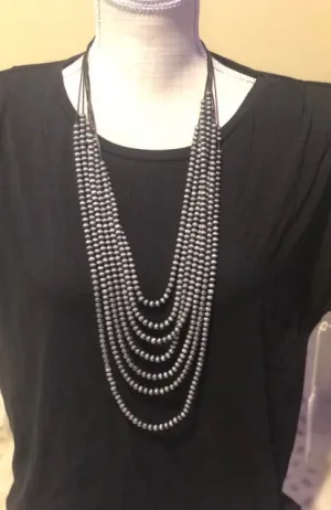 Navajo 7 Strand Pearl Bead Necklace