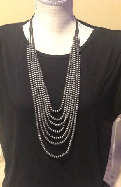 Navajo 7 Strand Pearl Bead Necklace