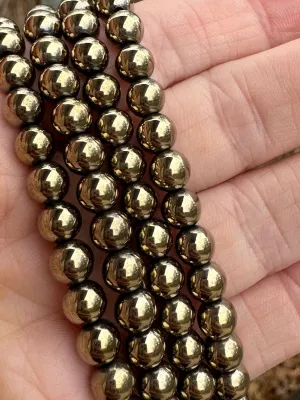 NEW! Bronze Hematite Bead Bracelet | 6mm | Gemstone | Womens