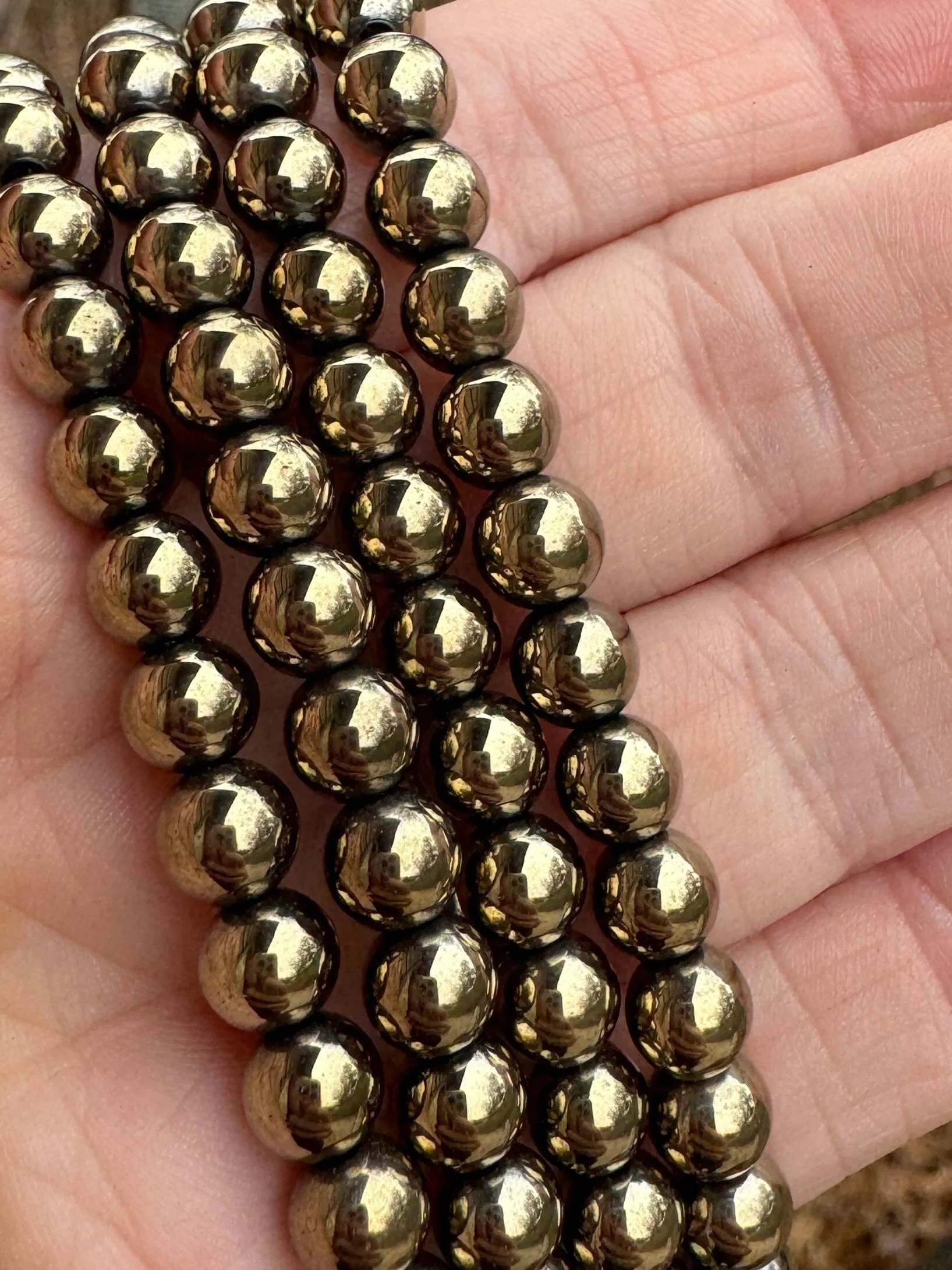 NEW! Bronze Hematite Bead Bracelet | 6mm | Gemstone | Womens