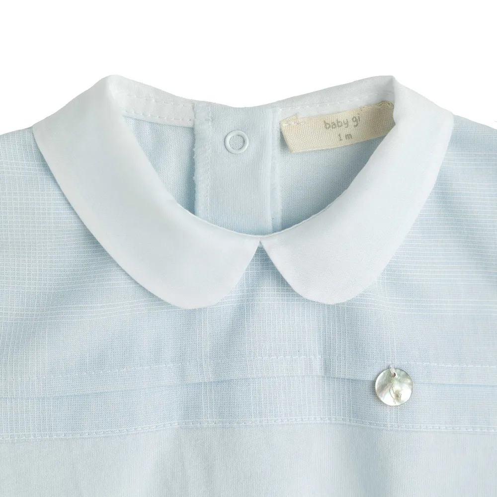 New In Baby Gi Blue Breeze Cotton Romper
