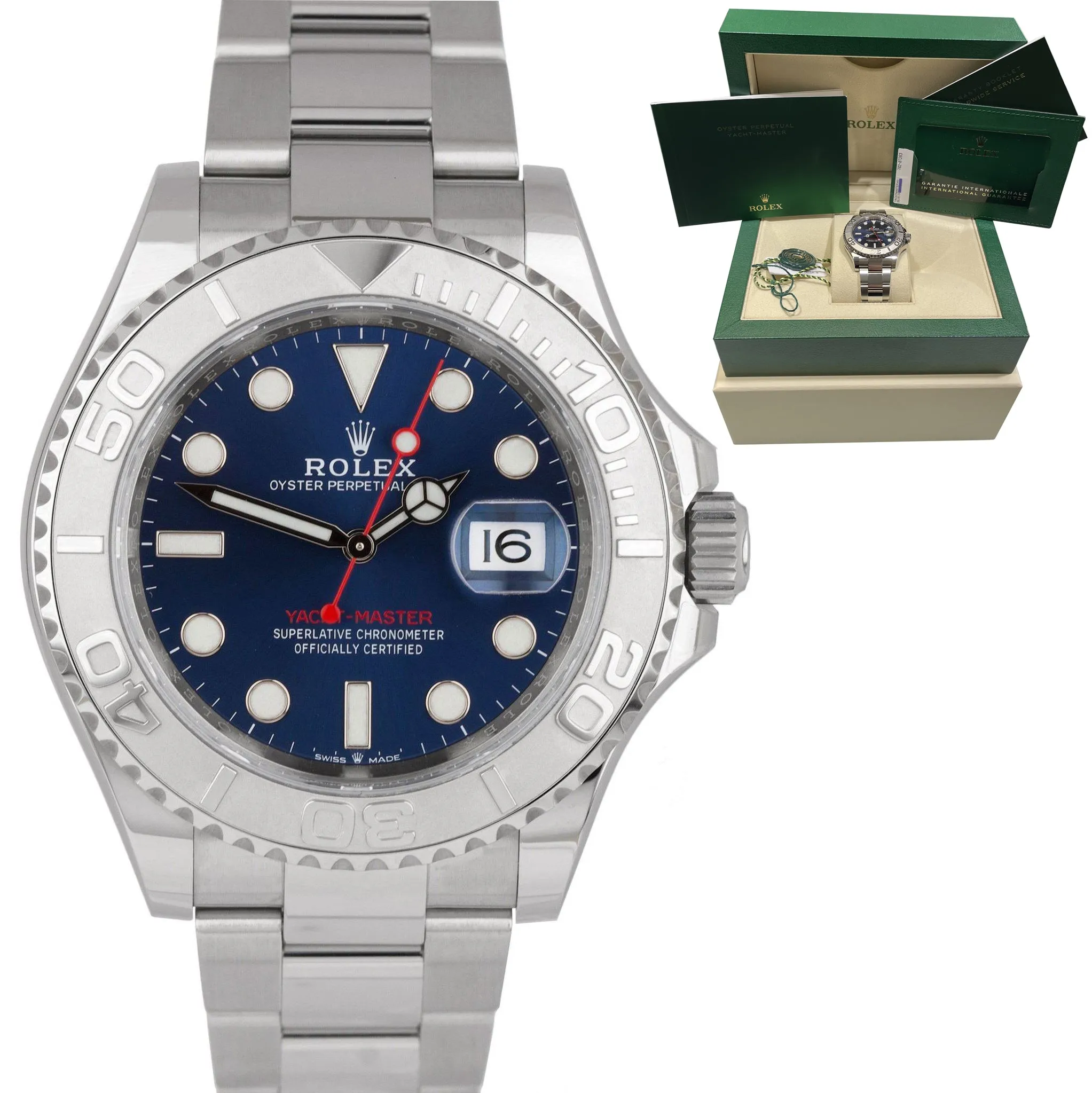 NEW JULY 2021 Rolex Yacht-Master 40mm Blue Stainless Steel Oyster Watch 126622