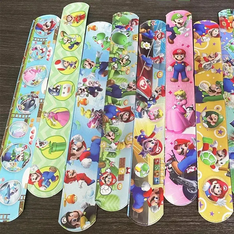 New Mario Bros Wrist Strap Clap Ring Slap Bracelets
