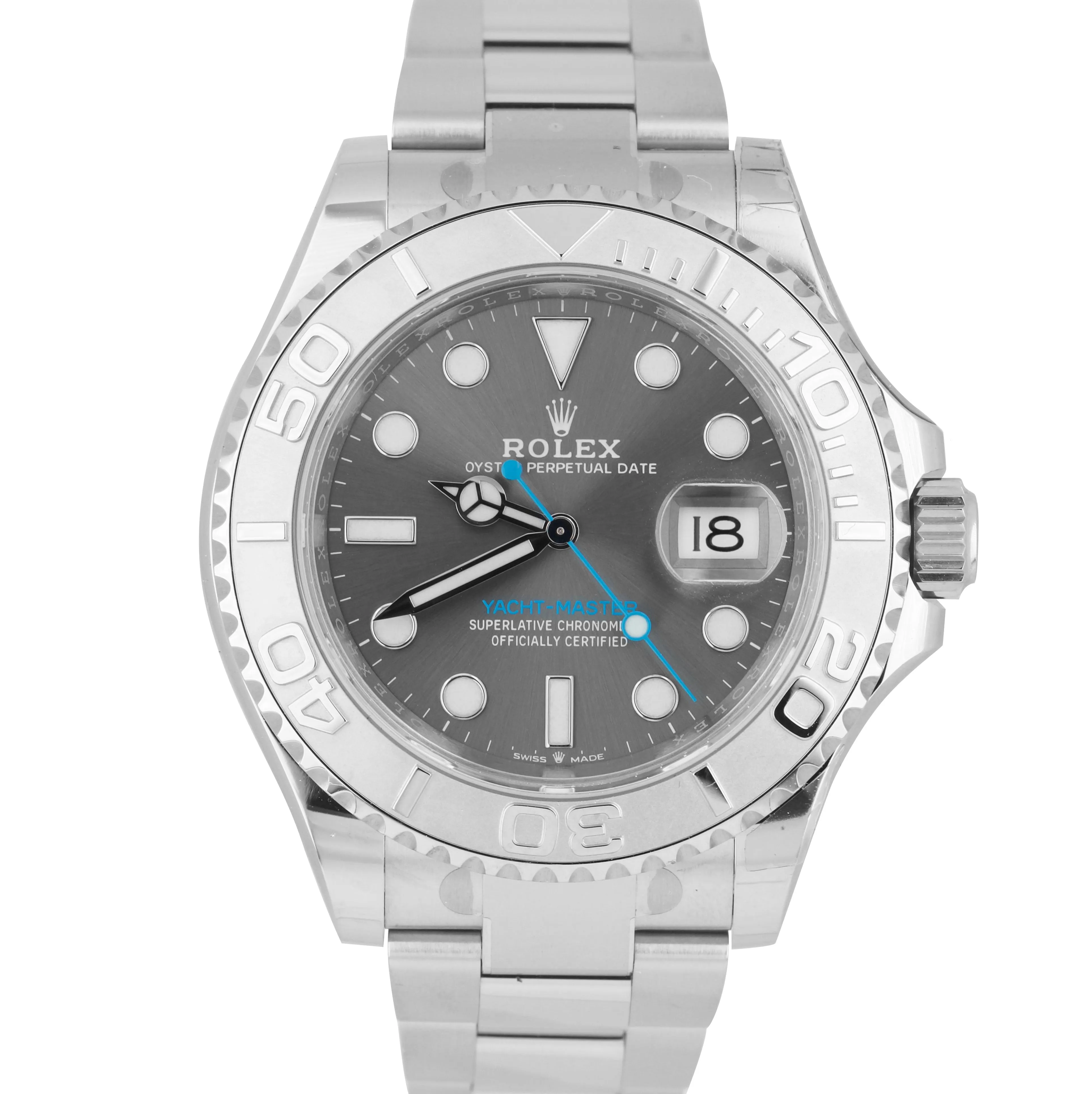 NEW STICKERED JAN. 2022 Rolex Yacht-Master 40mm Dark Rhodium Blue 126622 Watch