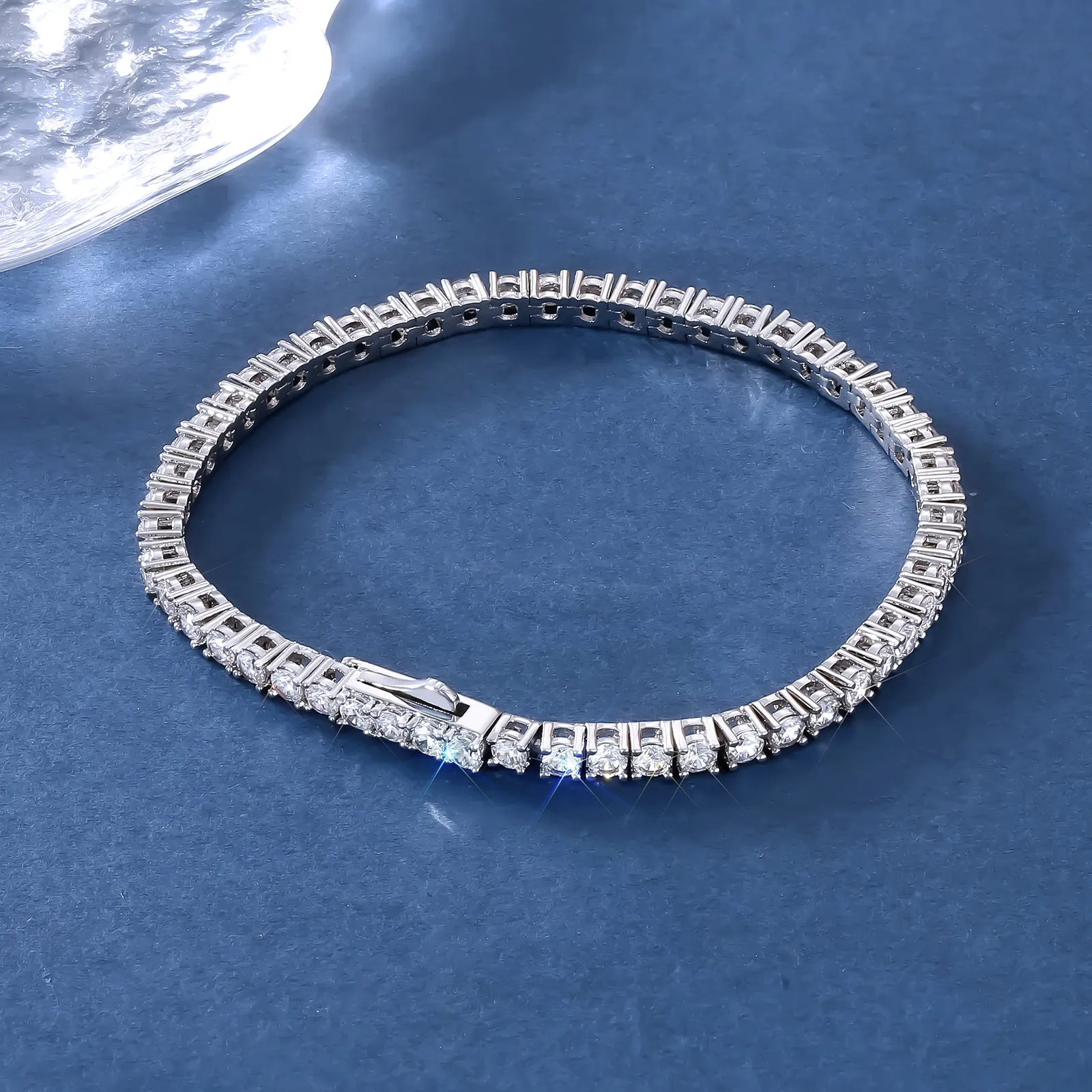 【NEW】3mm CZ Diamond Tennis Bracelet Brass KRKC