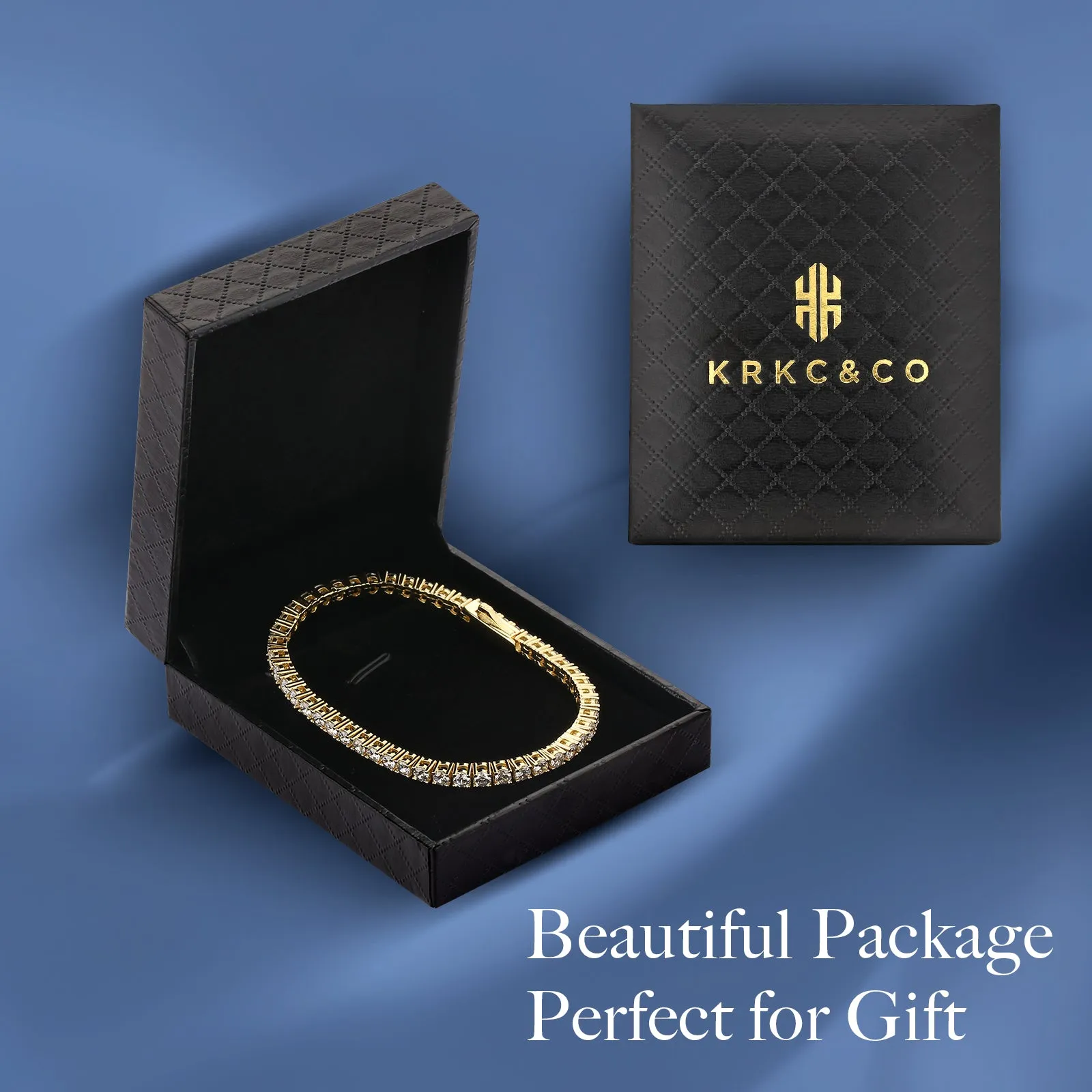 【NEW】3mm CZ Diamond Tennis Bracelet Brass KRKC