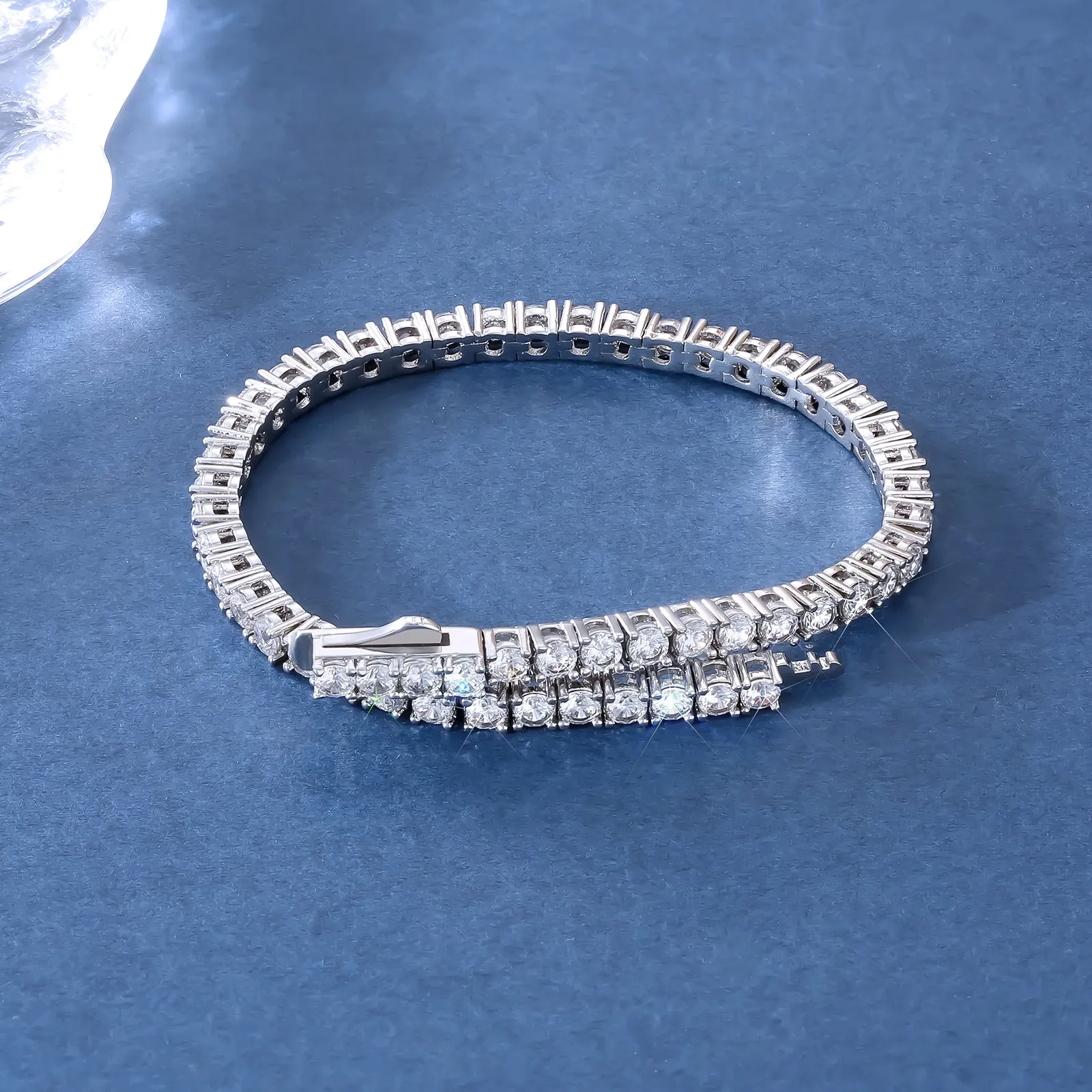 【NEW】3mm CZ Diamond Tennis Bracelet Brass KRKC