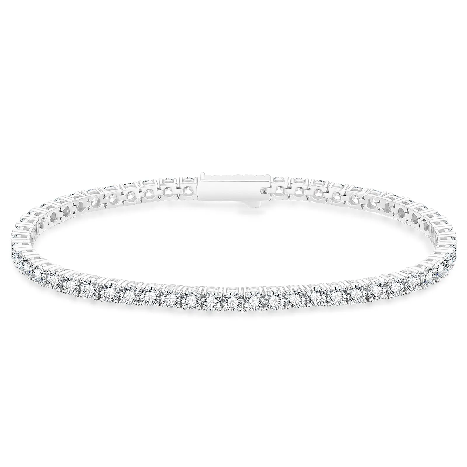 【NEW】3mm CZ Diamond Tennis Bracelet Brass KRKC