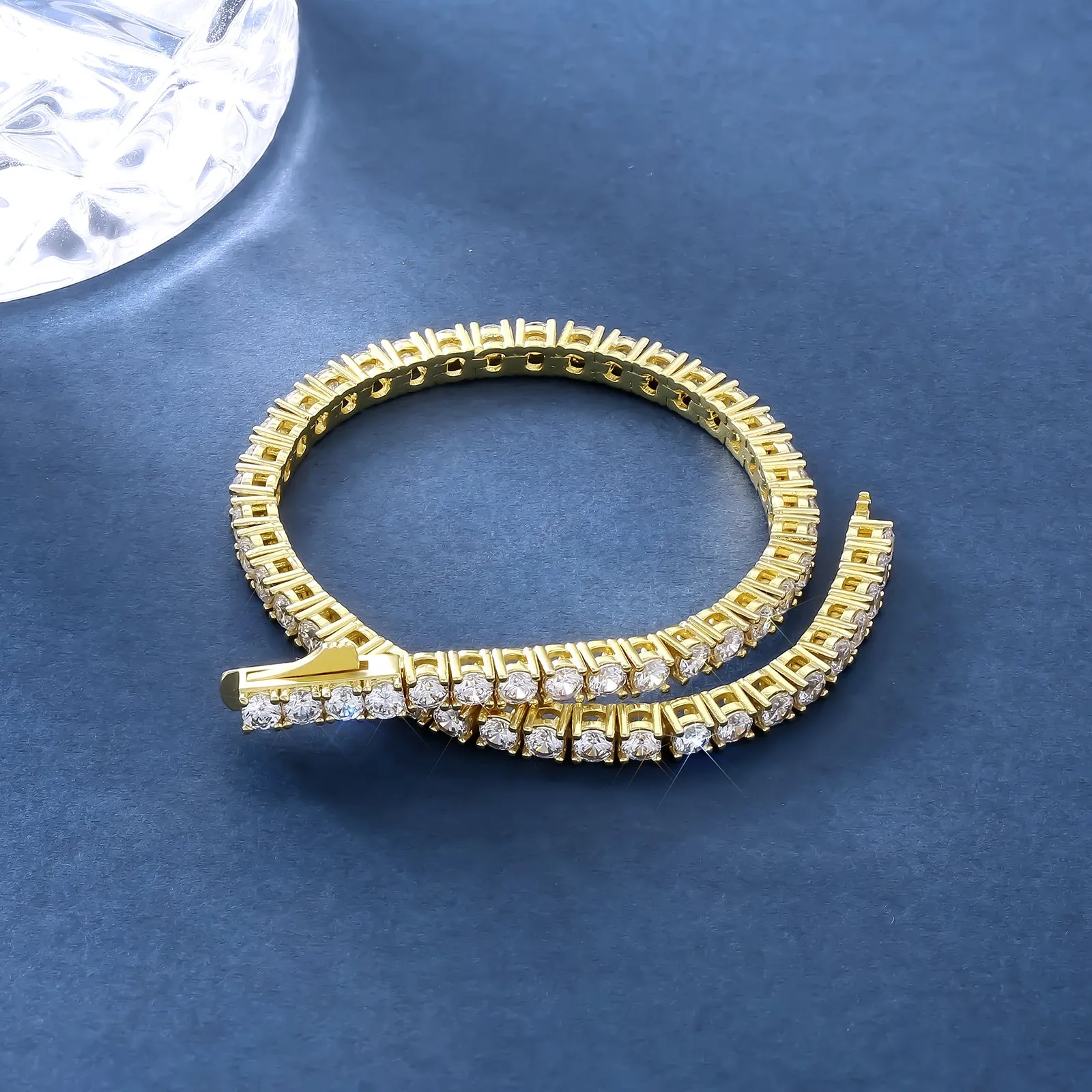 【NEW】3mm CZ Diamond Tennis Bracelet Brass KRKC
