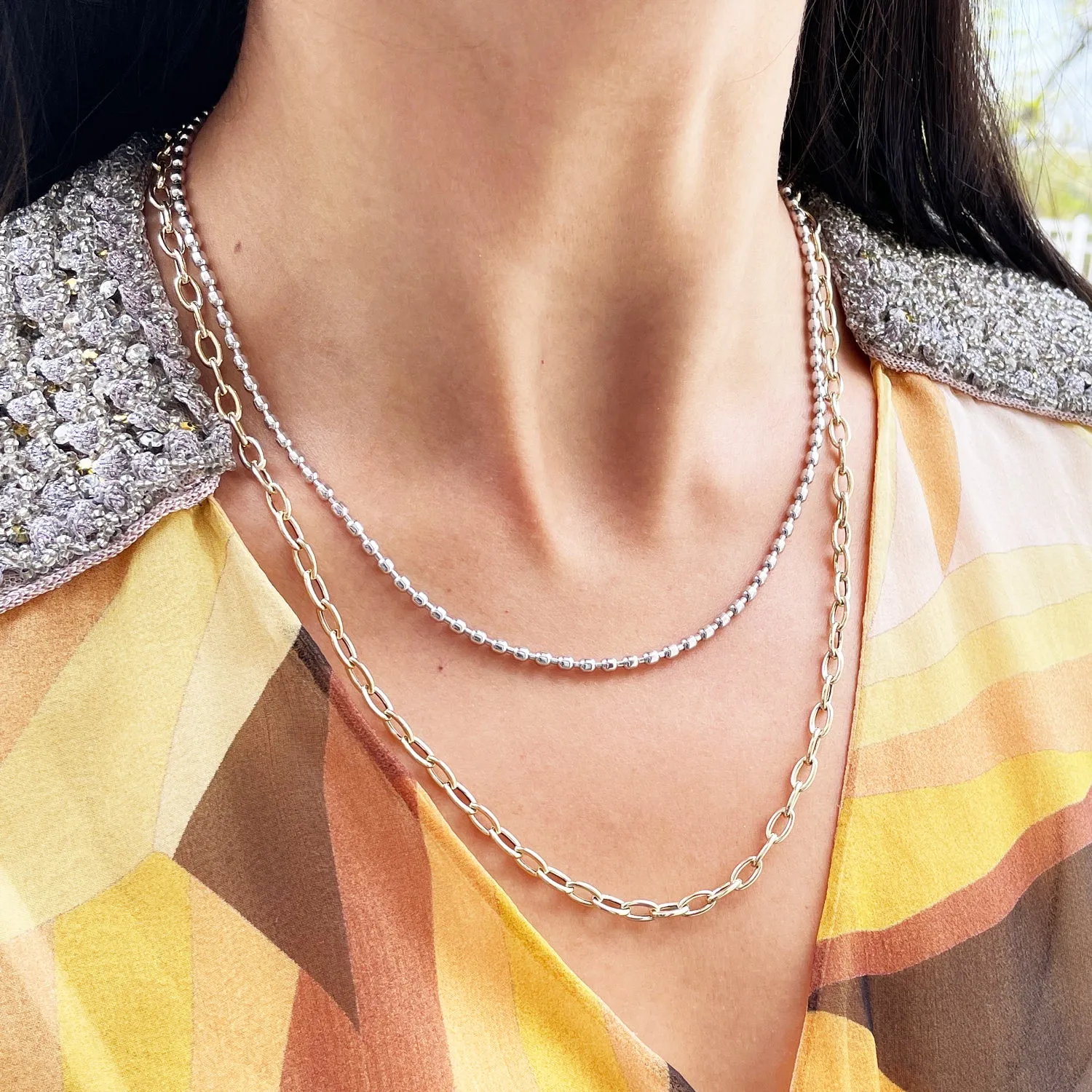 Nugget Bead Chain Necklace