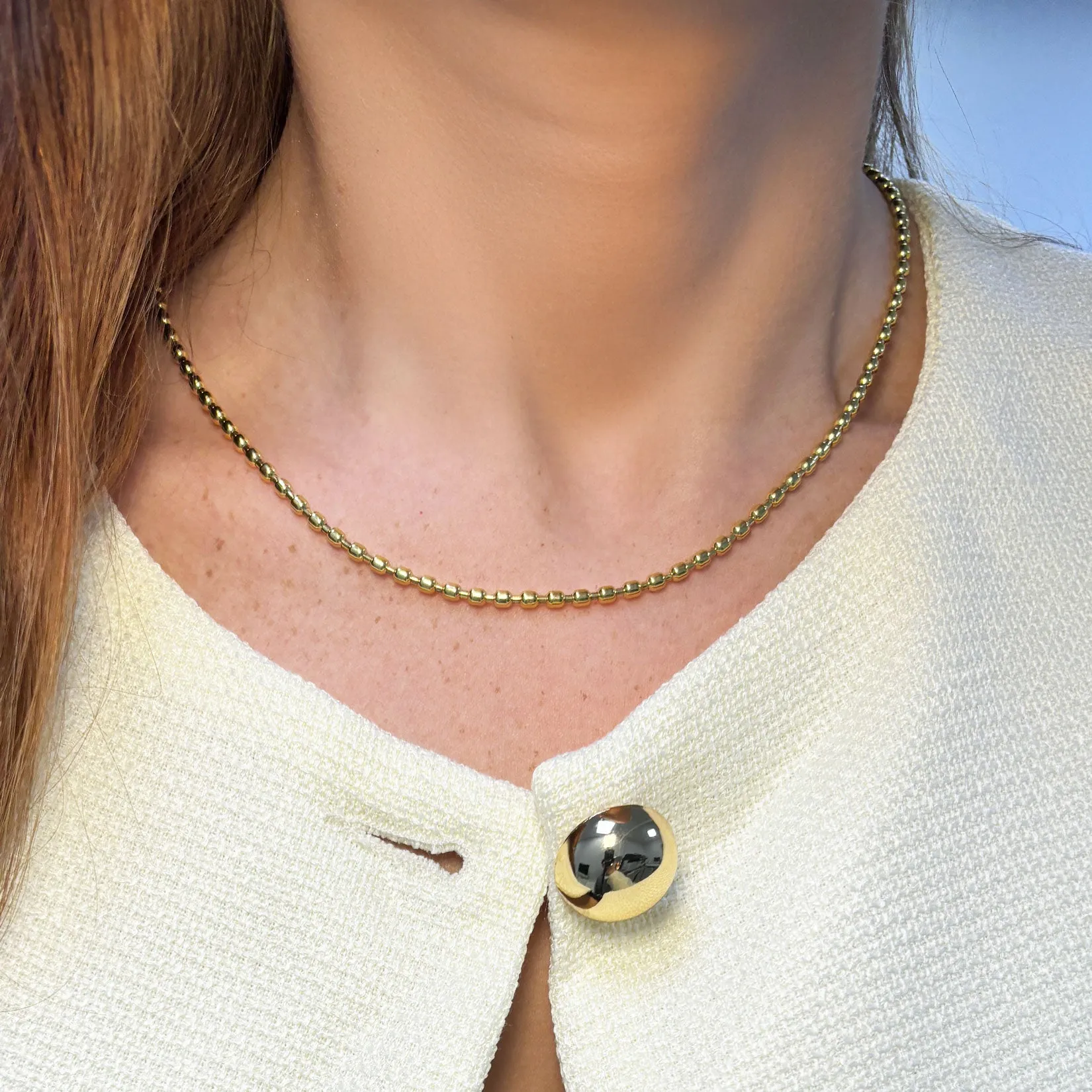 Nugget Bead Chain Necklace