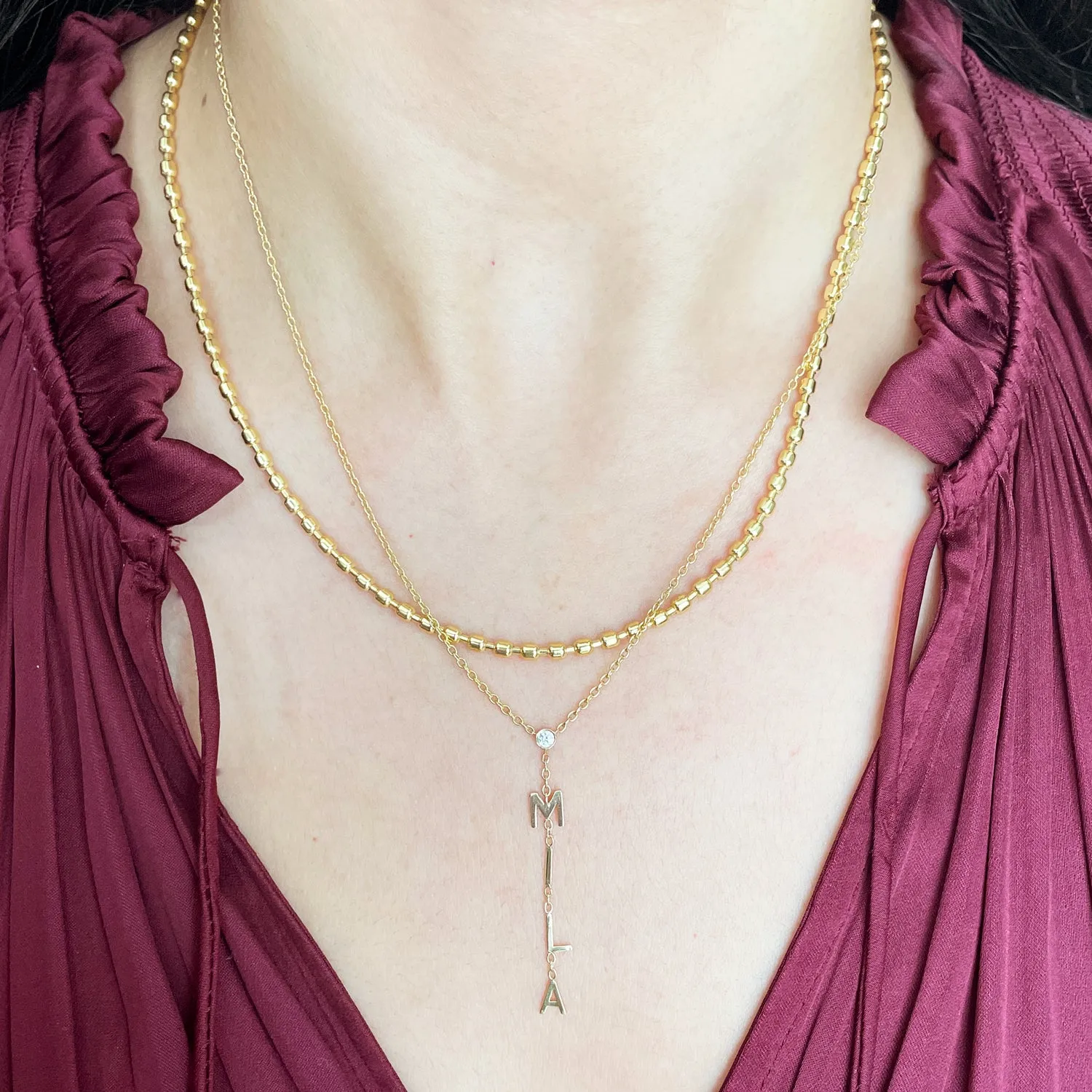 Nugget Bead Chain Necklace
