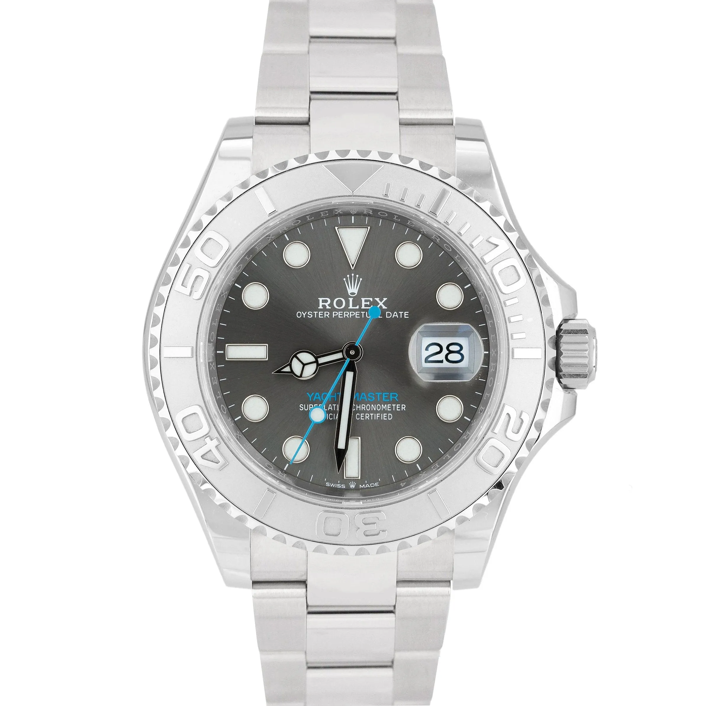 OCT. 2021 NEW Rolex Yacht-Master 40mm Dark Rhodium Stainless Oyster Watch 126622