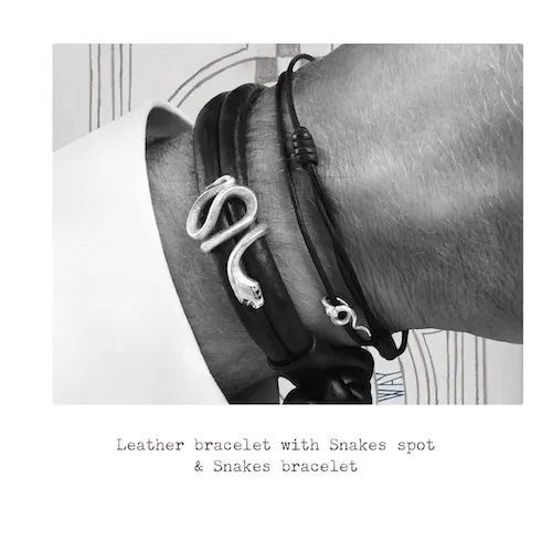 Ole Lynggaard Mens Leather Bracelet