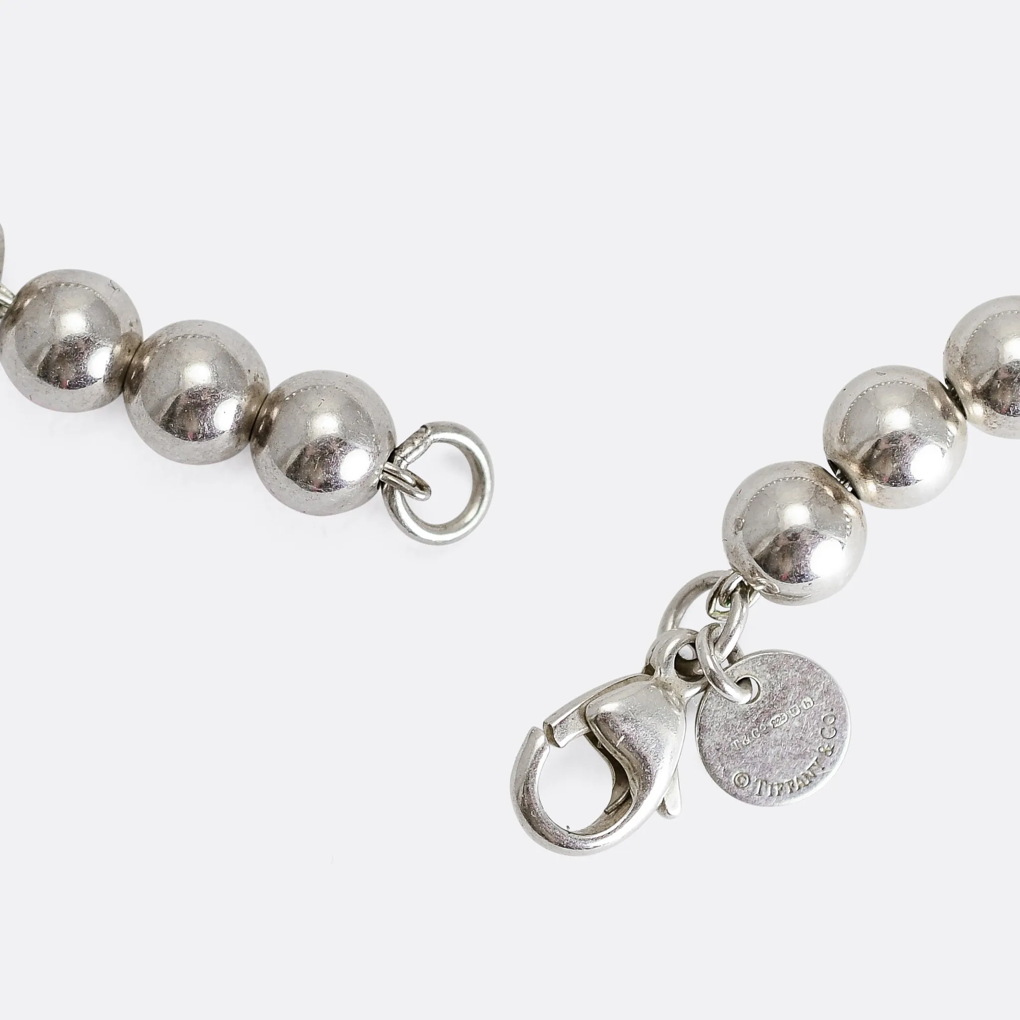 On hold for kelly dlc Silver Bead Necklace by Tiffany & Co