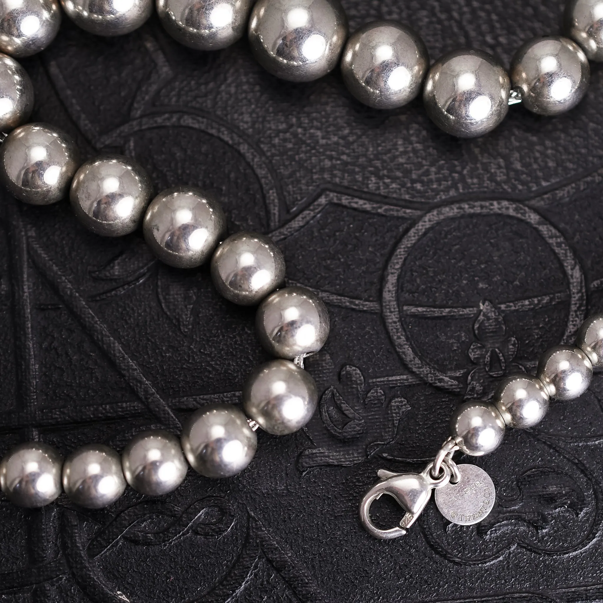 On hold for kelly dlc Silver Bead Necklace by Tiffany & Co