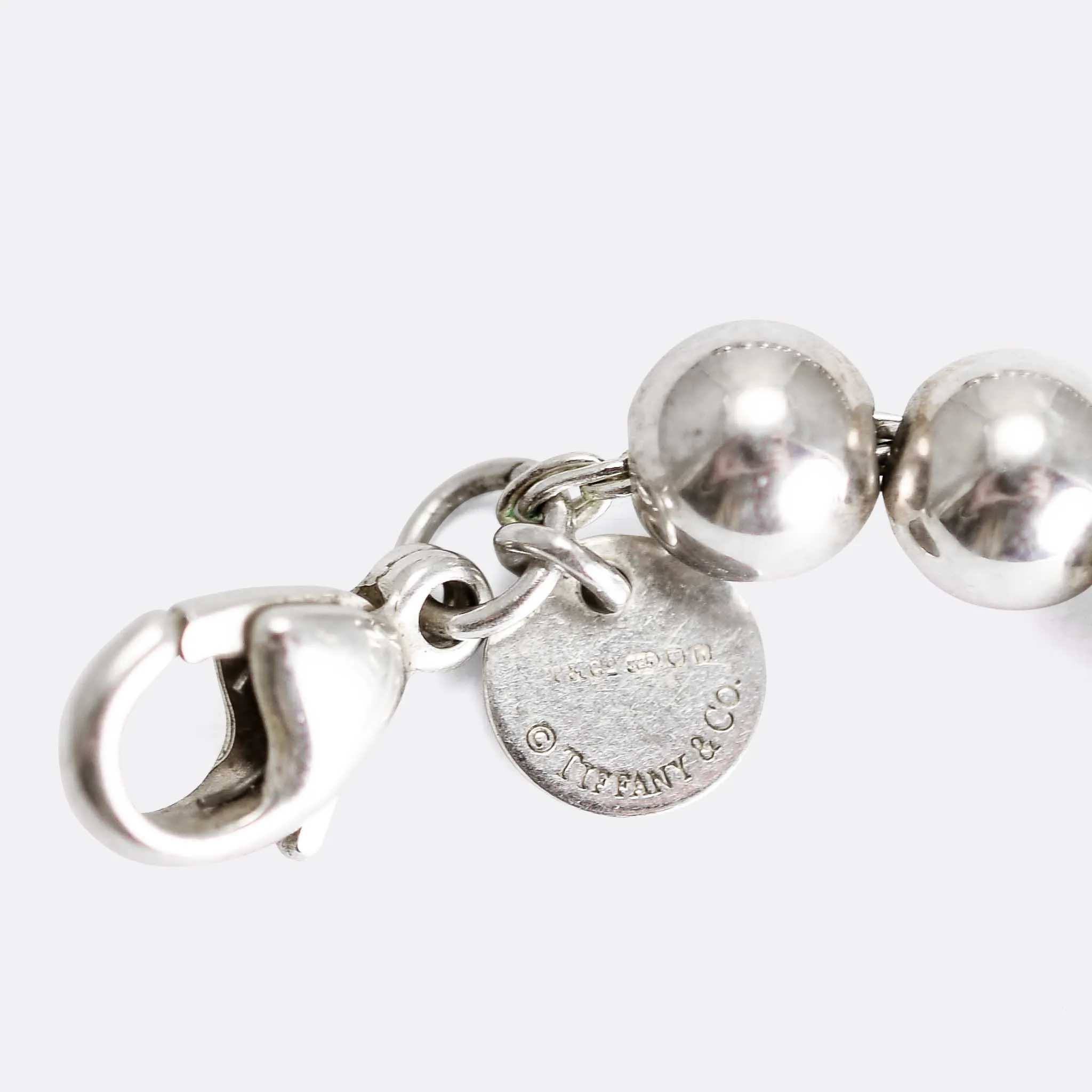 On hold for kelly dlc Silver Bead Necklace by Tiffany & Co