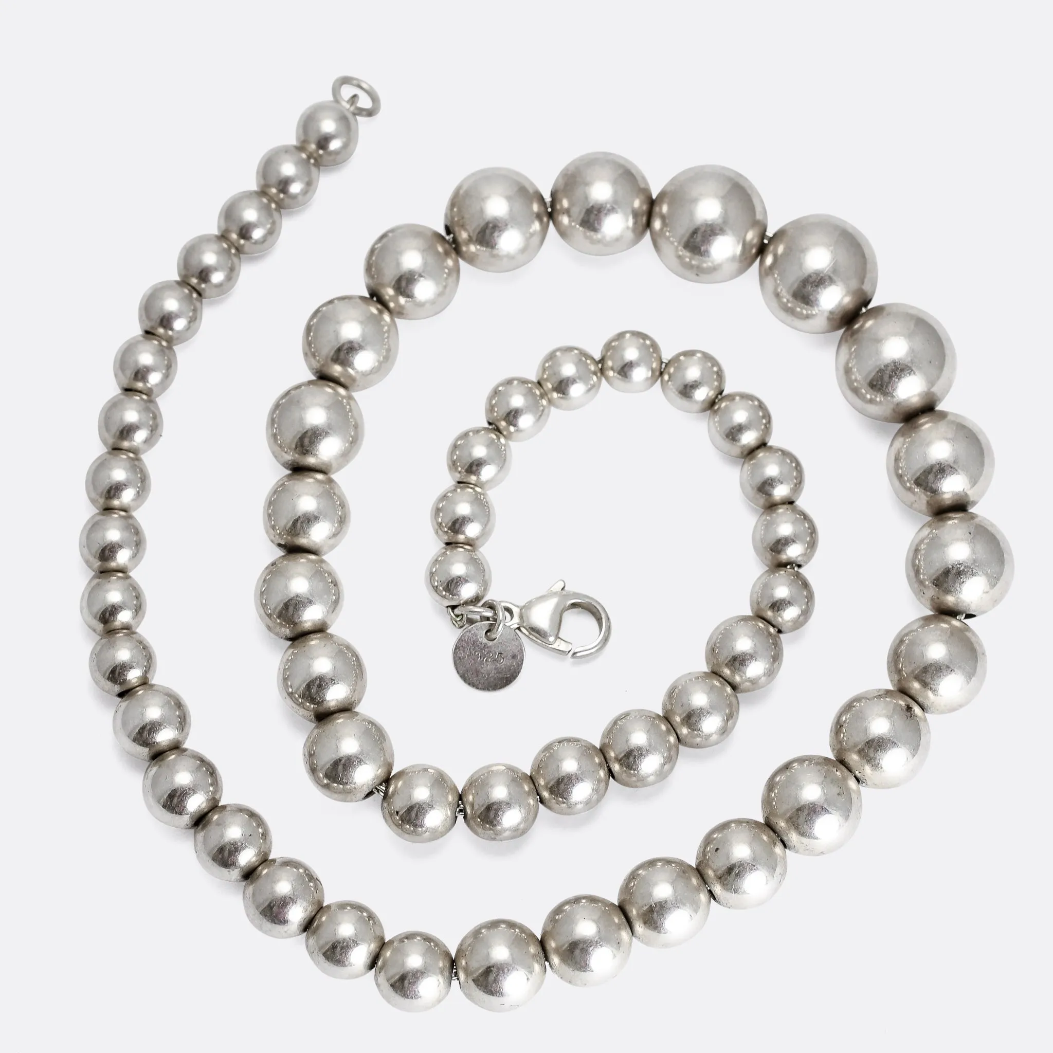 On hold for kelly dlc Silver Bead Necklace by Tiffany & Co