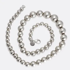 On hold for kelly dlc Silver Bead Necklace by Tiffany & Co