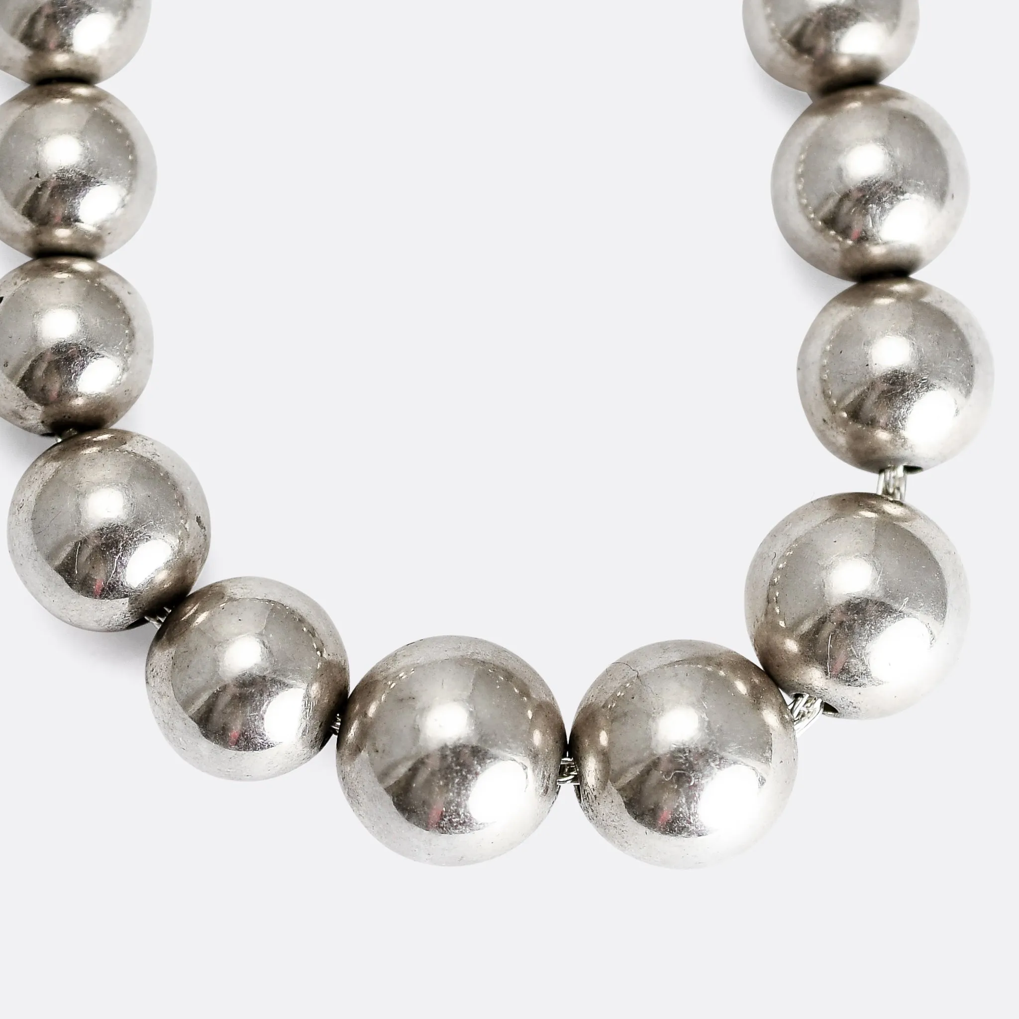 On hold for kelly dlc Silver Bead Necklace by Tiffany & Co