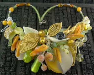 One of a Kind Venetian Glass and Bead Necklace