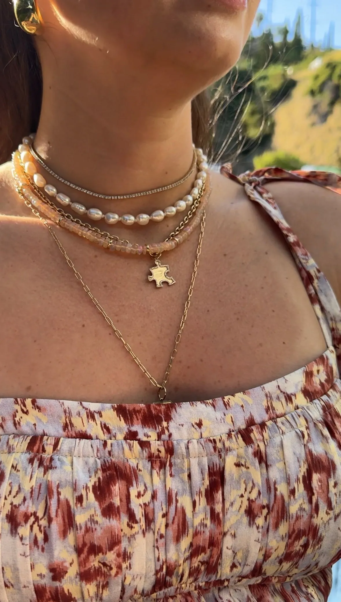 Opal Bead Necklace