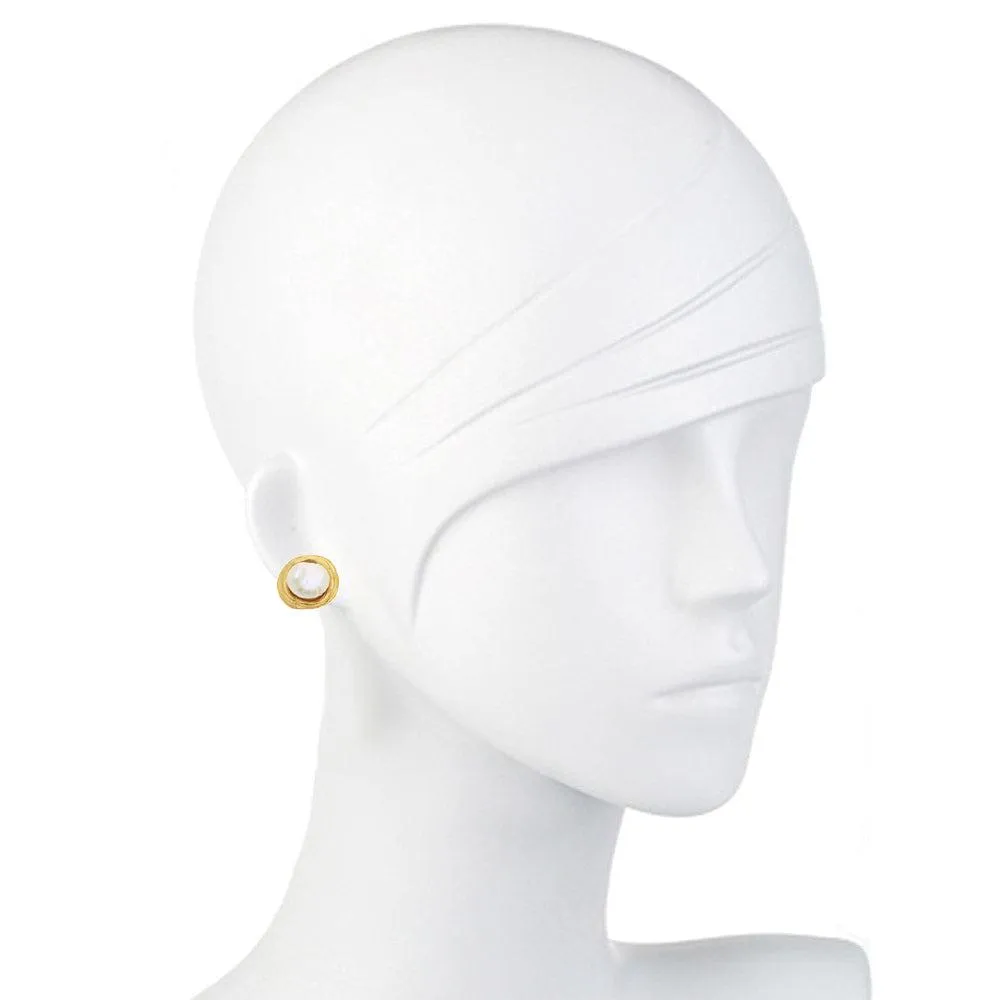 Organic Round Post with Pearl