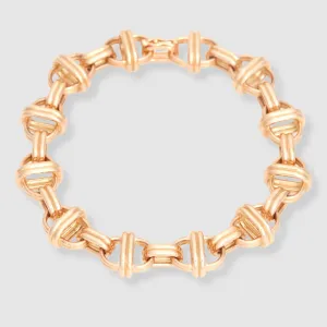 Oval Chain Bracelet 18K Yellow Gold, Medium Link, 7.25"