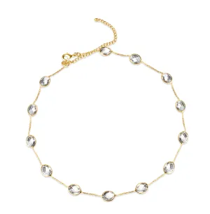 Oval Crystal Necklace