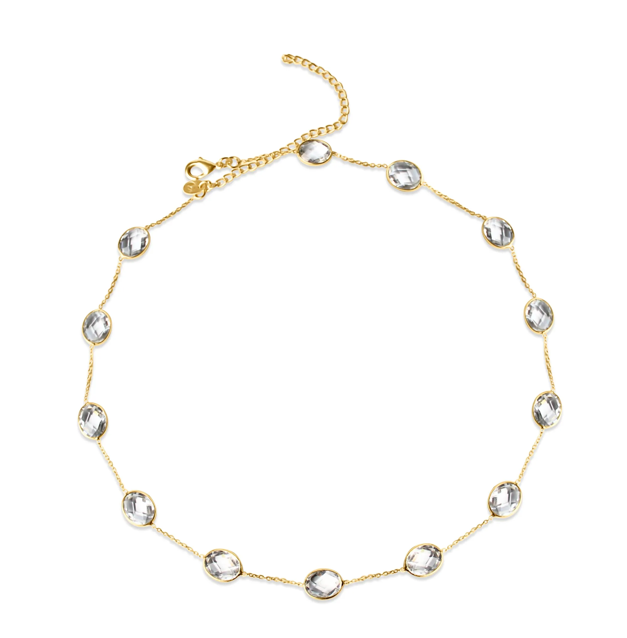 Oval Crystal Necklace