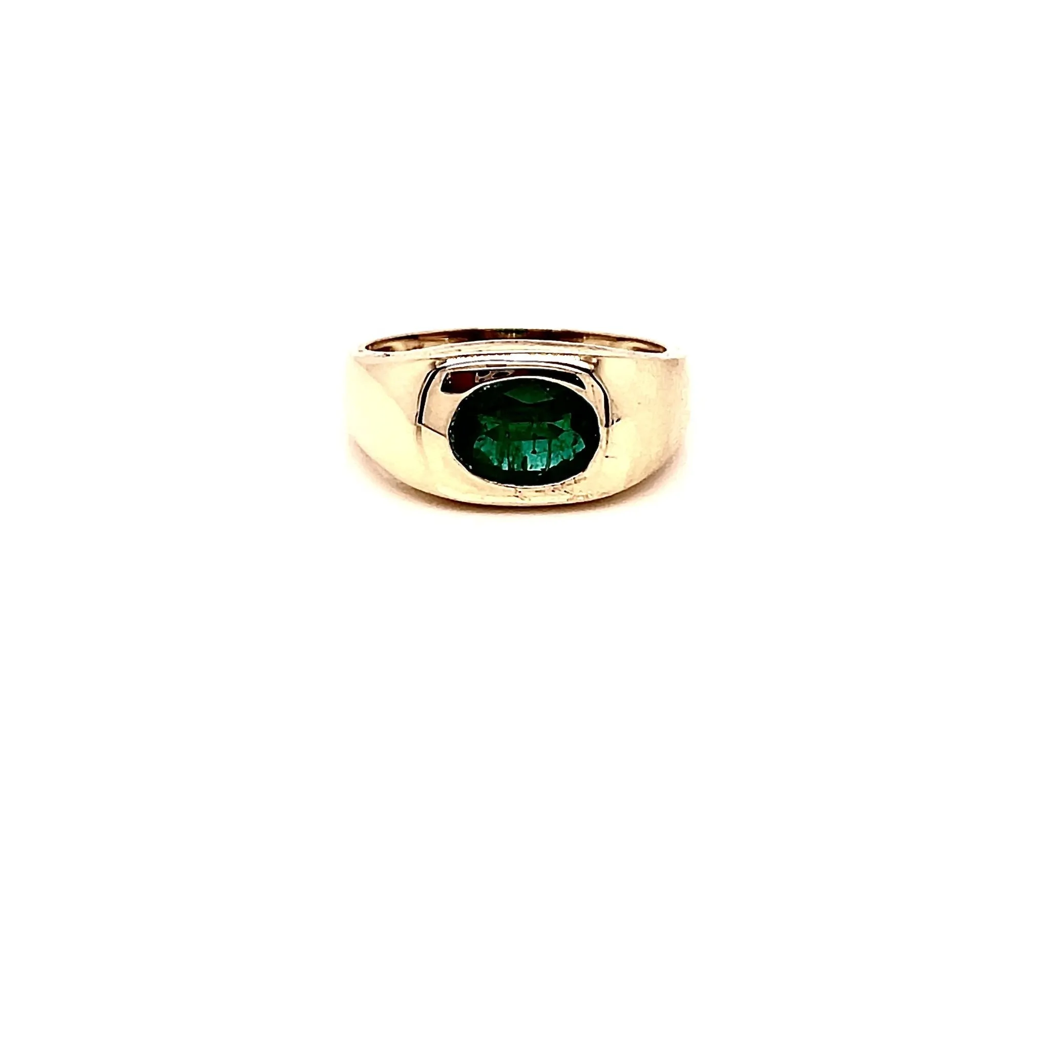 Oval Emerald Dome Ring