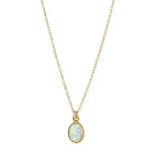Oval Opal Necklace