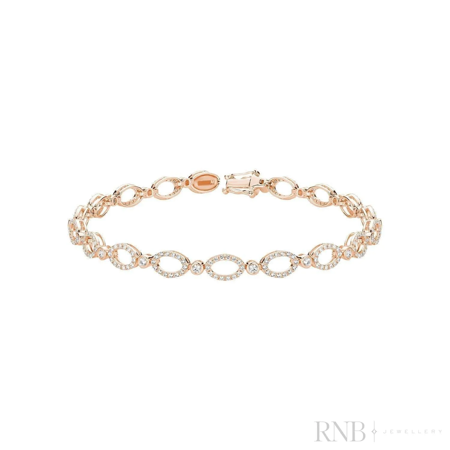 Oval Tennis Diamond Bracelet